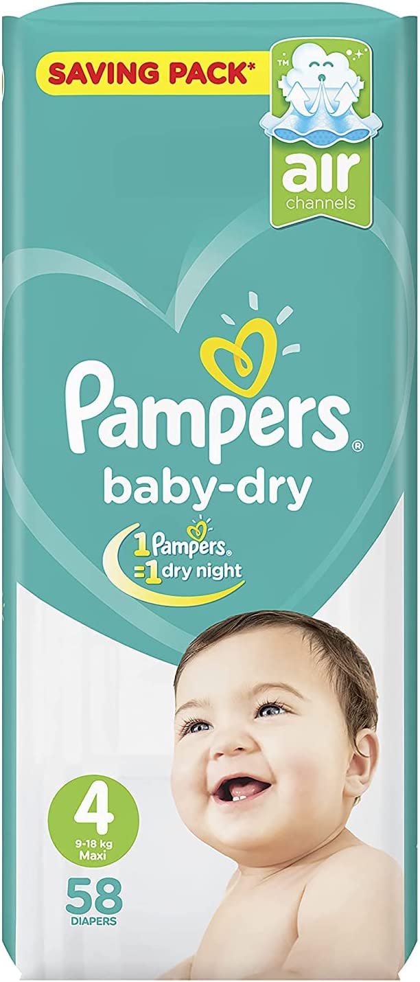 Buy Pampers Baby Dry Diapers Size 2 58 pieces Online